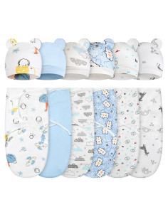 Paquete de 6 Mantitas de Envolver Bebé Ramede Algodón 73x50cm