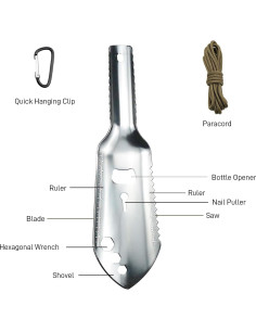 Pala de Camping ZHONGCHENG-VALVE Mini Plegable de Aluminio 2