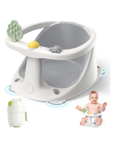 Asiento de Baño para Bebés Gris - Antideslizante y Ergonómico