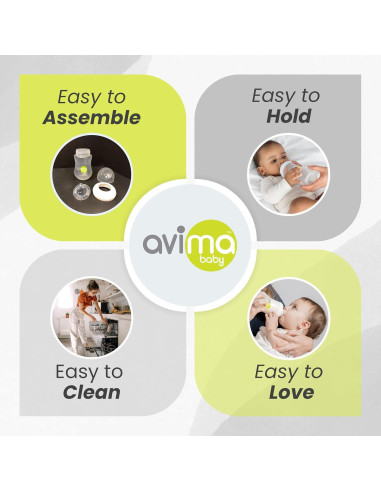 Juego de Biberones Anti Cólico Avima Baby - 22 Piezas