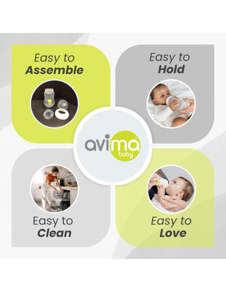 Juego de Biberones Anti Cólico Avima Baby - 22 Piezas Juego de Biberones Anti Cólico Avima Baby - 22 Piezas