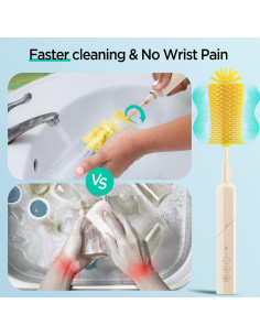 Limpiador Eléctrico de Botellas KSYER 6 en 1 con Cepillos 2