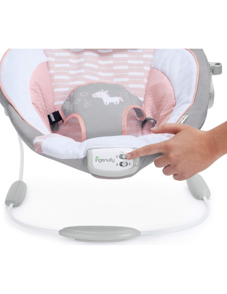 Bouncer Calmante Ingenuity Flora Unicornio 0-6 Meses 9 kg