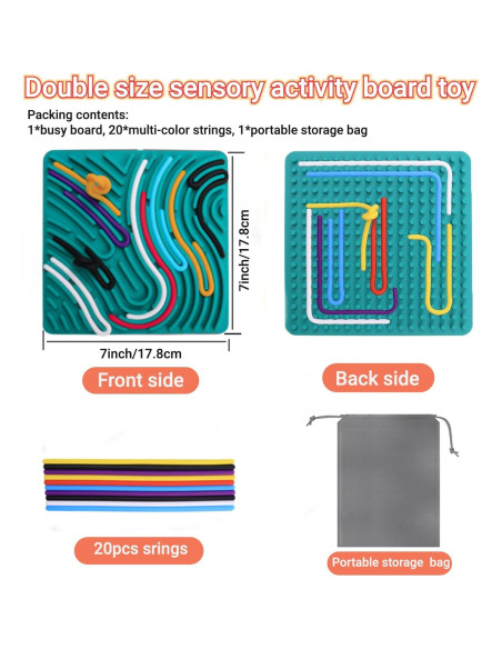 Tablero de Actividad Sensorial Zilynhom Verde para Niños y Adultos