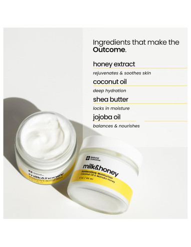 Crema Hidratante de Leche y Miel Natural Outcome 159g