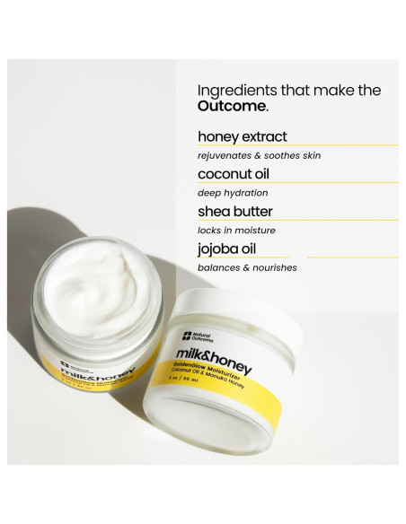 Crema Hidratante de Leche y Miel Natural Outcome 159g