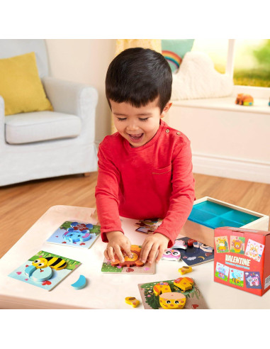 6 Rompecabezas de Madera San Valentín YIYEE para Niños