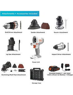 Kit Combo Inalámbrico 6 Herramientas BLACK+DECKER 20V MAX 2