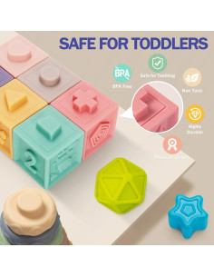 Juguetes Montessori 5 en 1 Jyusmile para Bebés 0-12 Meses 2