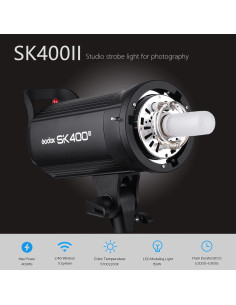 Kit de Luz de Flash Godox SK400II 800W para Estudio 2
