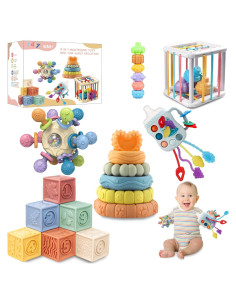 Juguetes Montessori para Bebés 6-36 Meses - Set Educativo
