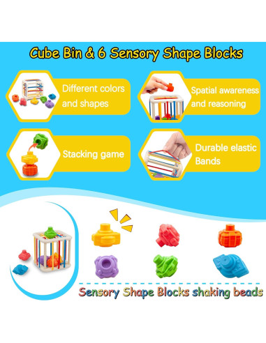 Juguetes Montessori para Bebés 6-36 Meses - Set Educativo