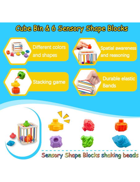 Juguetes Montessori para Bebés 6-36 Meses - Set Educativo