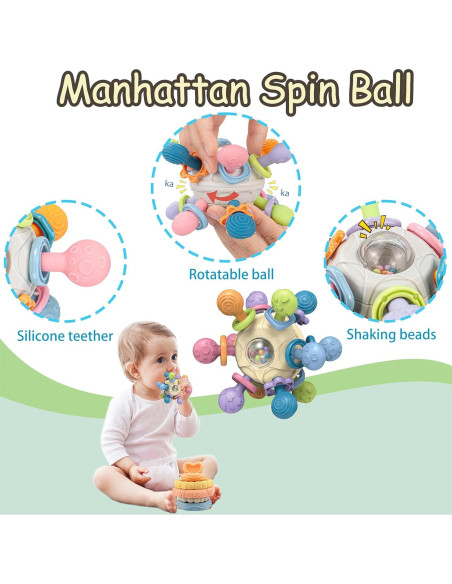 Juguetes Montessori para Bebés 6-36 Meses - Set Educativo