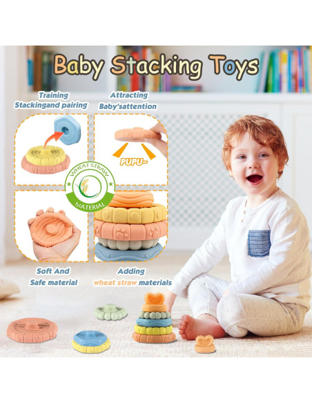 Juguetes Montessori para Bebés 6-36 Meses - Set Educativo