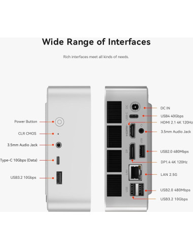 Mini PC Beelink SER8, AMD Ryzen 7 8745HS, 24GB RAM, 1TB SSD