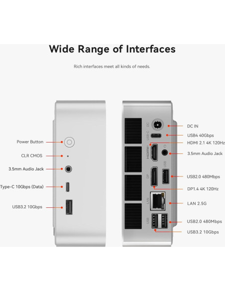 Mini PC Beelink SER8, AMD Ryzen 7 8745HS, 24GB RAM, 1TB SSD