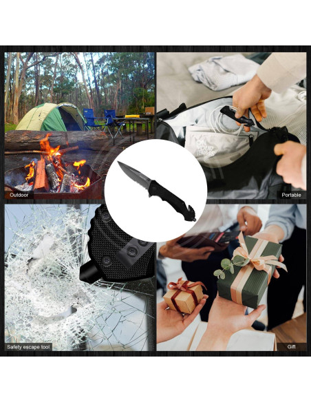 Cuchillo Plegable EMHTiii con Cortador y Rompedor de Vidrio