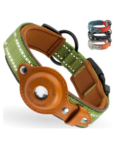 Collar para Perros Airtag CollarDirect Ajustable Verde 42-50.8 cm
