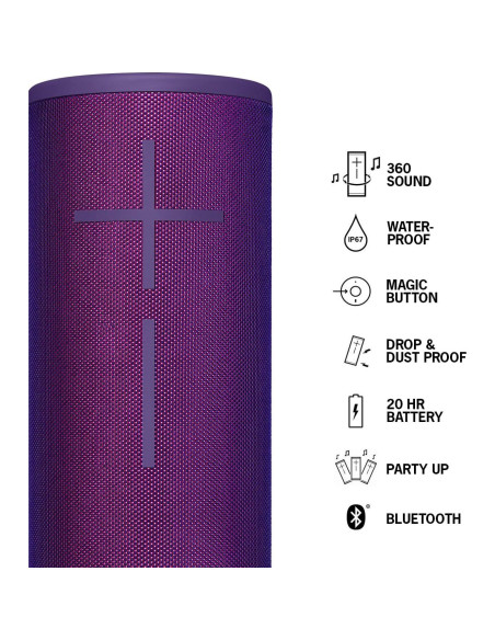 Altavoz Bluetooth Portátil Logitech MEGABOOM 3 - Púrpura