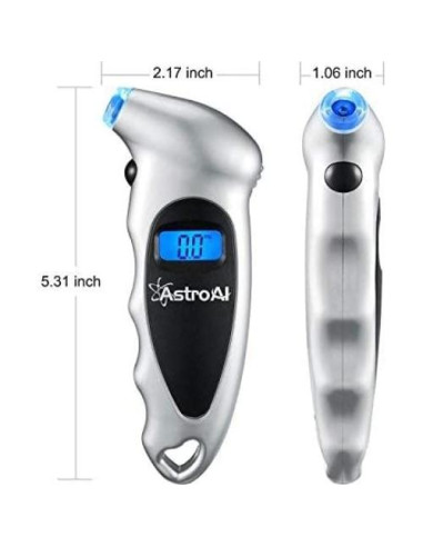 Medidor de Presión de Neumáticos Digital AstroAI 10.34 Bar + Multímetro TRMS