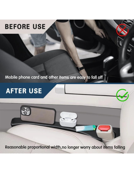 Relleno de Espacio entre Asientos de Coche WINUERK - 2 Piezas