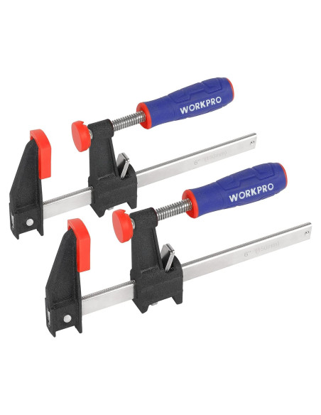 WORKPRO Juego de Abrazaderas de Barra de Acero 6" 2-pack