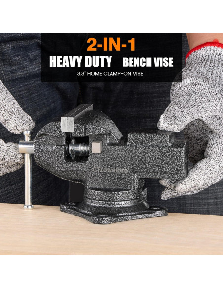 Morsa Universal CTrowelpro 3.3" con Base Giratoria 360