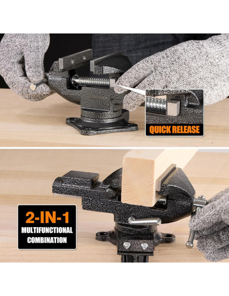 Morsa Universal CTrowelpro 3.3" con Base Giratoria 360