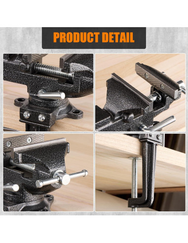 Morsa Universal CTrowelpro 3.3" con Base Giratoria 360