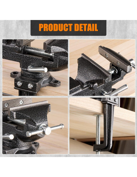 Morsa Universal CTrowelpro 3.3" con Base Giratoria 360