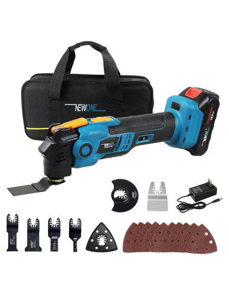 Kit de Herramienta Oscilante Inalámbrica NEWONE 18V 6 Velocidades