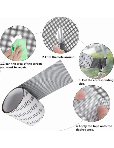 Kit de Cinta de Reparación de Pantalla Antfees 10m x 10cm Kit de Cinta de Reparación de Pantalla Antfees 10m x 10cm