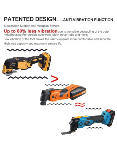 Kit de Herramienta Oscilante Inalámbrica NEWONE 18V 6 Velocidades 2