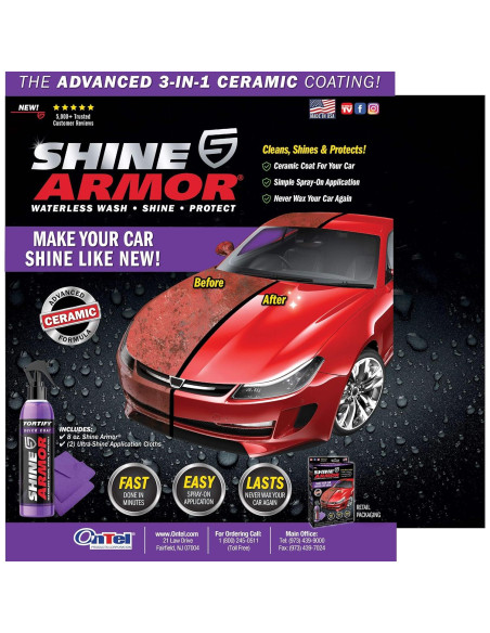 Brillo Armor Spray Cerámico Hidrofóbico 3 en 1 para Autos