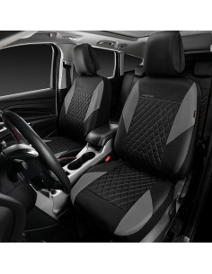 Fundas de Asiento de Cuero Acolchado CAR PASS Juego Completo 2