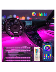 Luces LED RGB para Carro Keepsmile con Control APP y Sincronización Musical