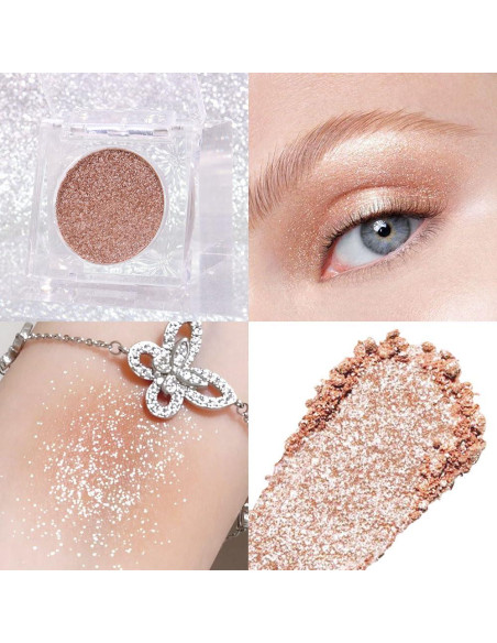 Paleta de Sombra de Ojos CAKAILA Brillante Rosa Champagne 17.8g