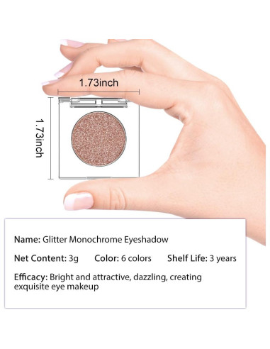 Paleta de Sombra de Ojos CAKAILA Brillante Rosa Champagne 17.8g