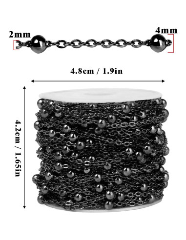 Cadena de Perlas de Satélite Cadikez 10m Acero Inoxidable 2mm