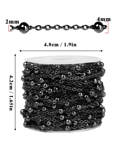 Cadena de Perlas de Satélite Cadikez 10m Acero Inoxidable 2mm
