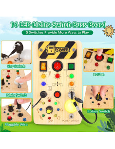 Tablero Ocupado Musical Montessori OAKJAR para Bebés 1-4 Años 2