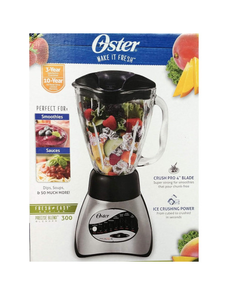 Licuadora Oster Clásica 16 Velocidades Jarra Vidrio 1.2L