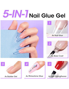 Gellen Pegamento para Uñas 5 en 1 UV 15ML - Gel Adhesivo 2