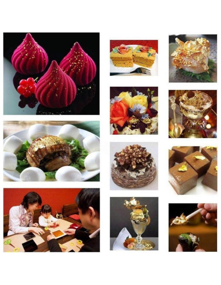 Hojas de Oro Comestible 24K LTKJ - 20 Hojas 11x11 cm Hojas de Oro Comestible 24K LTKJ - 20 Hojas 11x11 cm