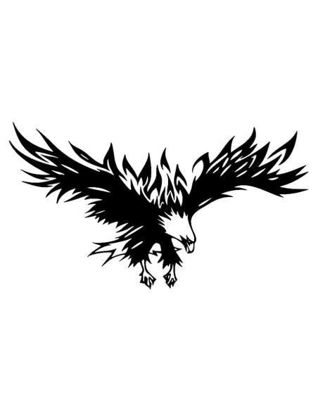 Calcomanías de Auto Practisol Águila 42.9x80 cm Vinilo Negro