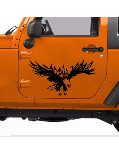 Calcomanías de Auto Practisol Águila 42.9x80 cm Vinilo Negro