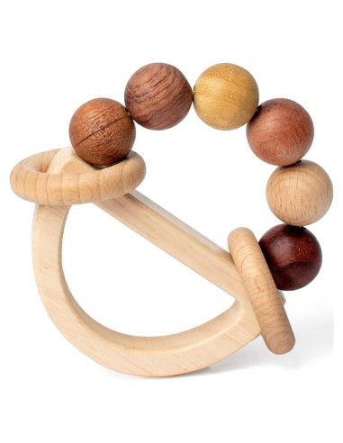 Sonajero de Madera Natural para Bebés 0-6 Meses - Yourun