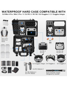 Estuche Duro Impermeable Lekufee para DJI Mini 4 Pro y Accesorios 2