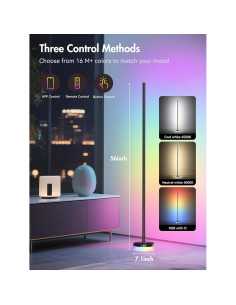 Lámpara de Pie LED RGBICW 1300lm Giant - Control Remoto, App 2